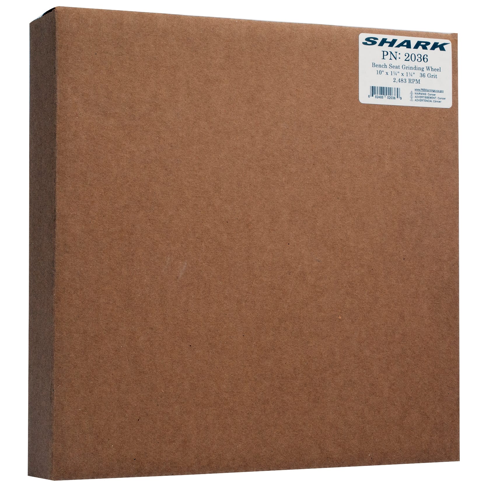 Bench Seat Grinding Wheel - Size 10" x 1-1/4" Thick x 1-1/4" Arbor - 36 Grit - Aluminum Oxide - Image 4