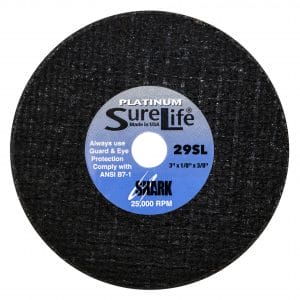 6 PK | Cut-Off Wheel - Zirconia (Sure-Life) - 3" x 1/8" x 3/8" - 46 Grit - Made in USA