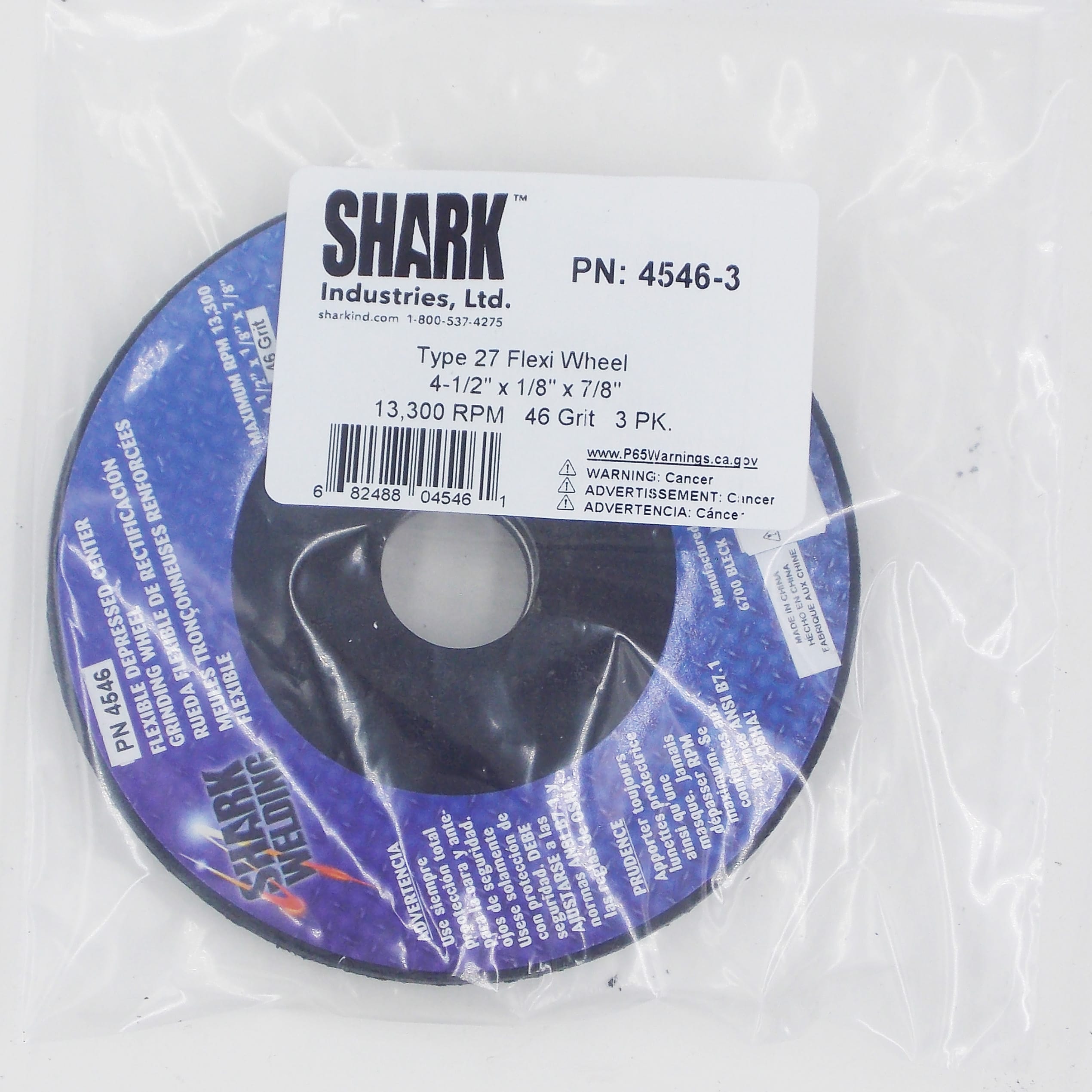 LIMITED STOCK! 3 PK | Flexible Grinding Wheel 46G 4.5" x 1/8" x 7/8" - Image 2