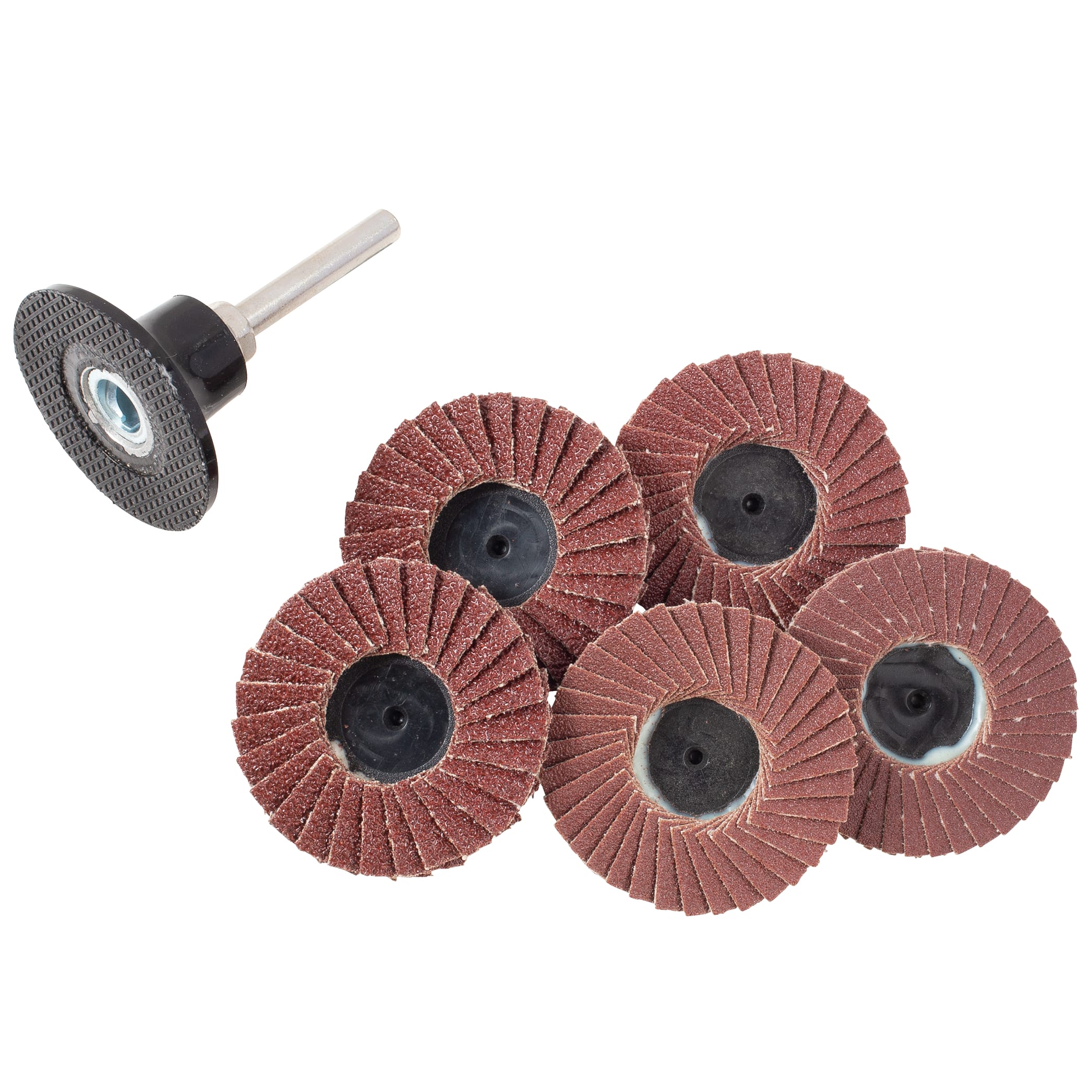 5 PC Mini Flap Disc Kit - 2" with Holder - Image 2