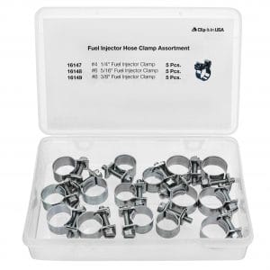15 PC. Fuel Injector Hose Clamp Assortment