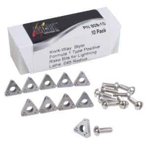 10 PK | Kwik-Way Style Formula 1 Positive Rake Bits .045 Radius