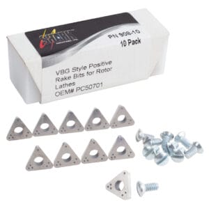 10 PK | VBG Style Positive Rake Carbide Bits - Coated for 600 & 610