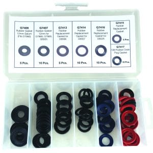 55 PC. Rubber Inset Gasket Assortment 6 Compartments