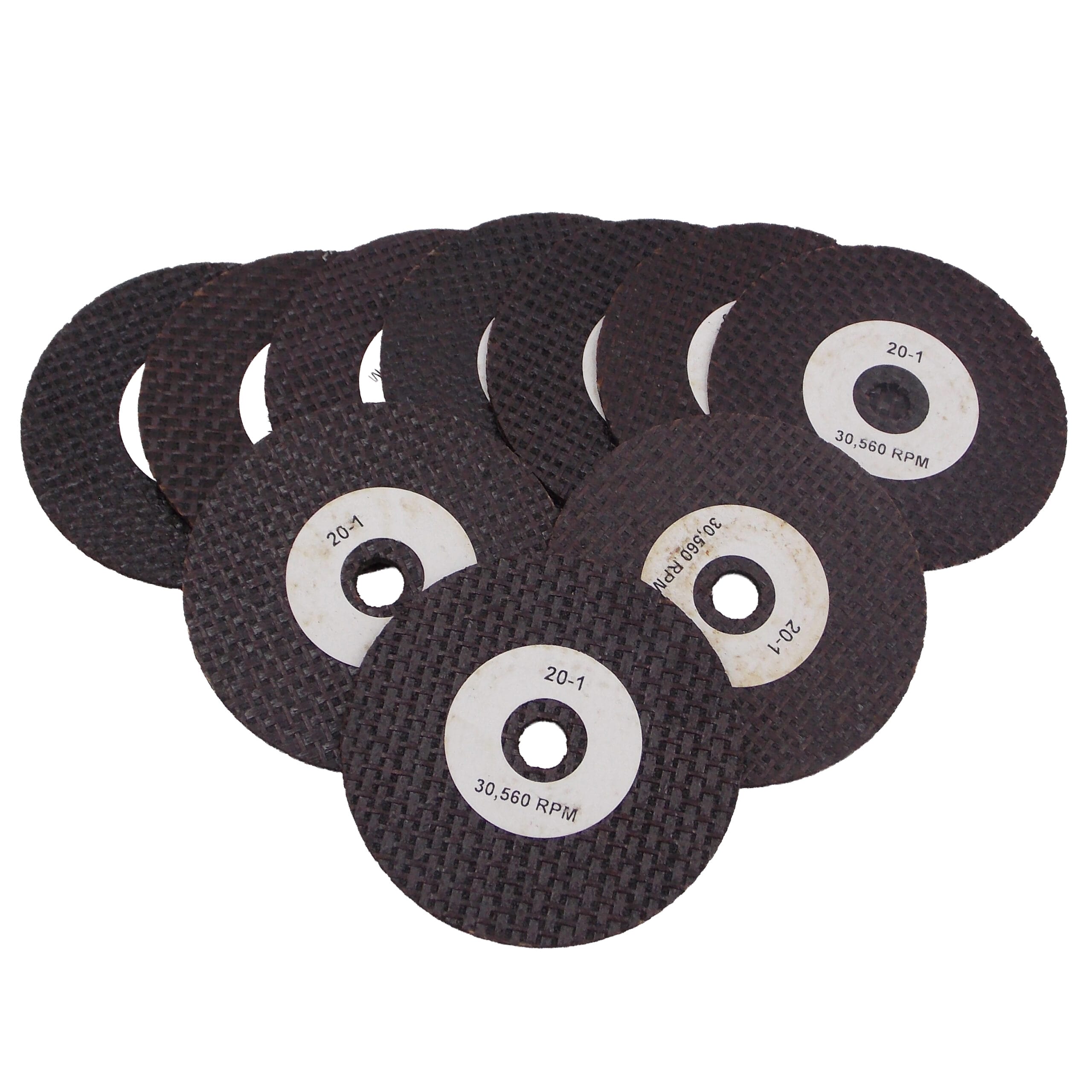 10 PK | Cut-Off Wheel - Aluminum Oxide - 2" x 1/16" x 1/4" - 54 Grit - Made in USA - Image 3