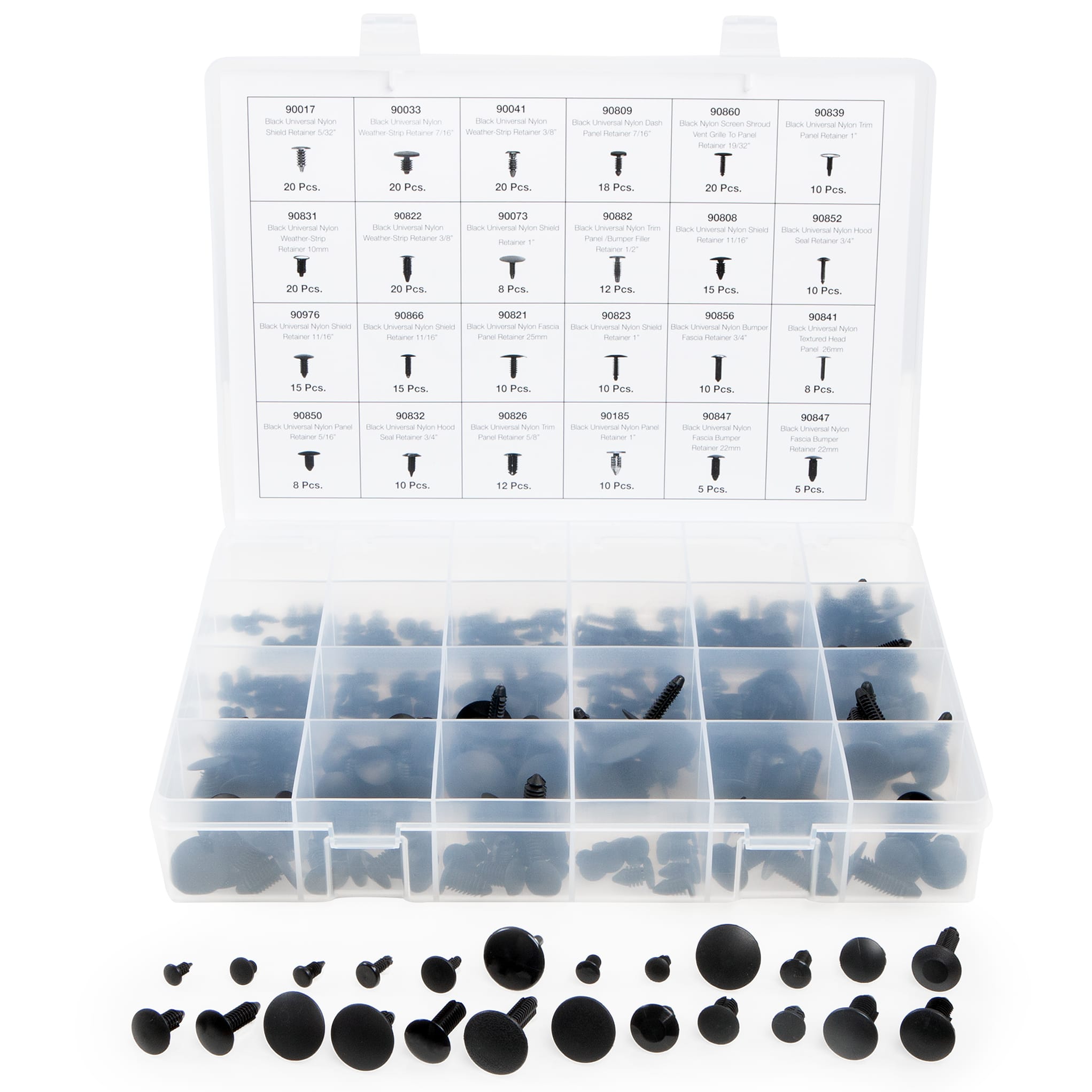 311 PC. Universal Nylon Retainer Assortment in 24 Compartments - OPK23 - Image 5