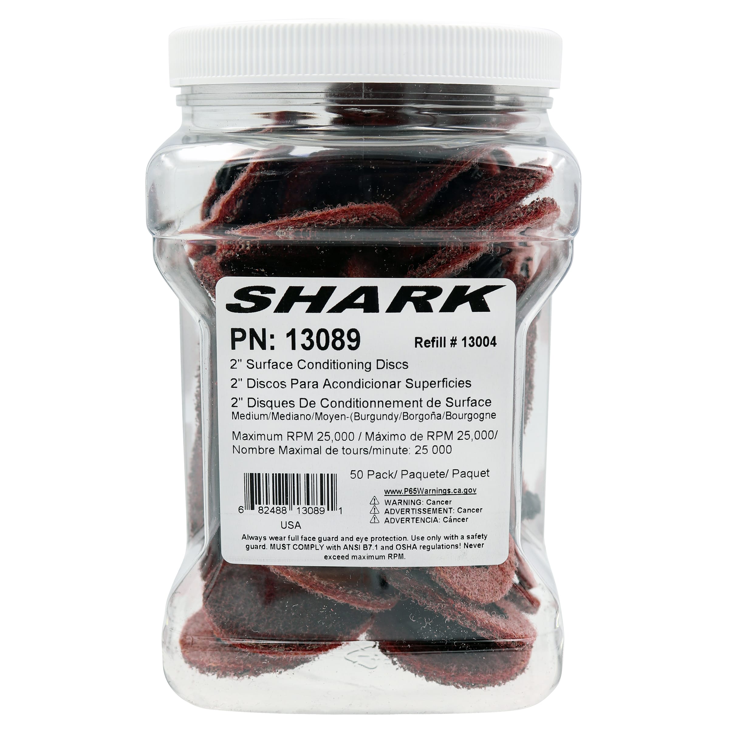 50 PK | Star-Brite Surface Prep Discs - 2" Medium/Maroon - America's Best Cookies in Clear Storage Cookie Jar - Image 6