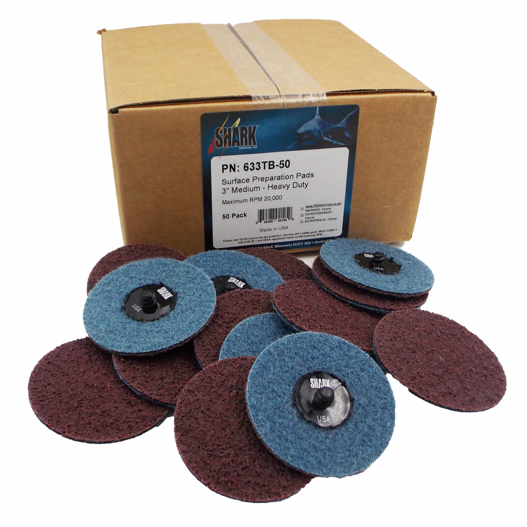 50 PK | Star-Brite Surface Prep Discs - 3" Heavy Duty Medium/Maroon - USA - Image 3