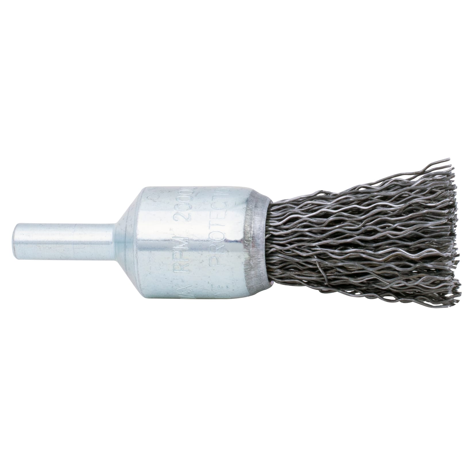 Crimped Wire End Brush - 3/4" x 1/4" Shaft .020 wire - Image 2