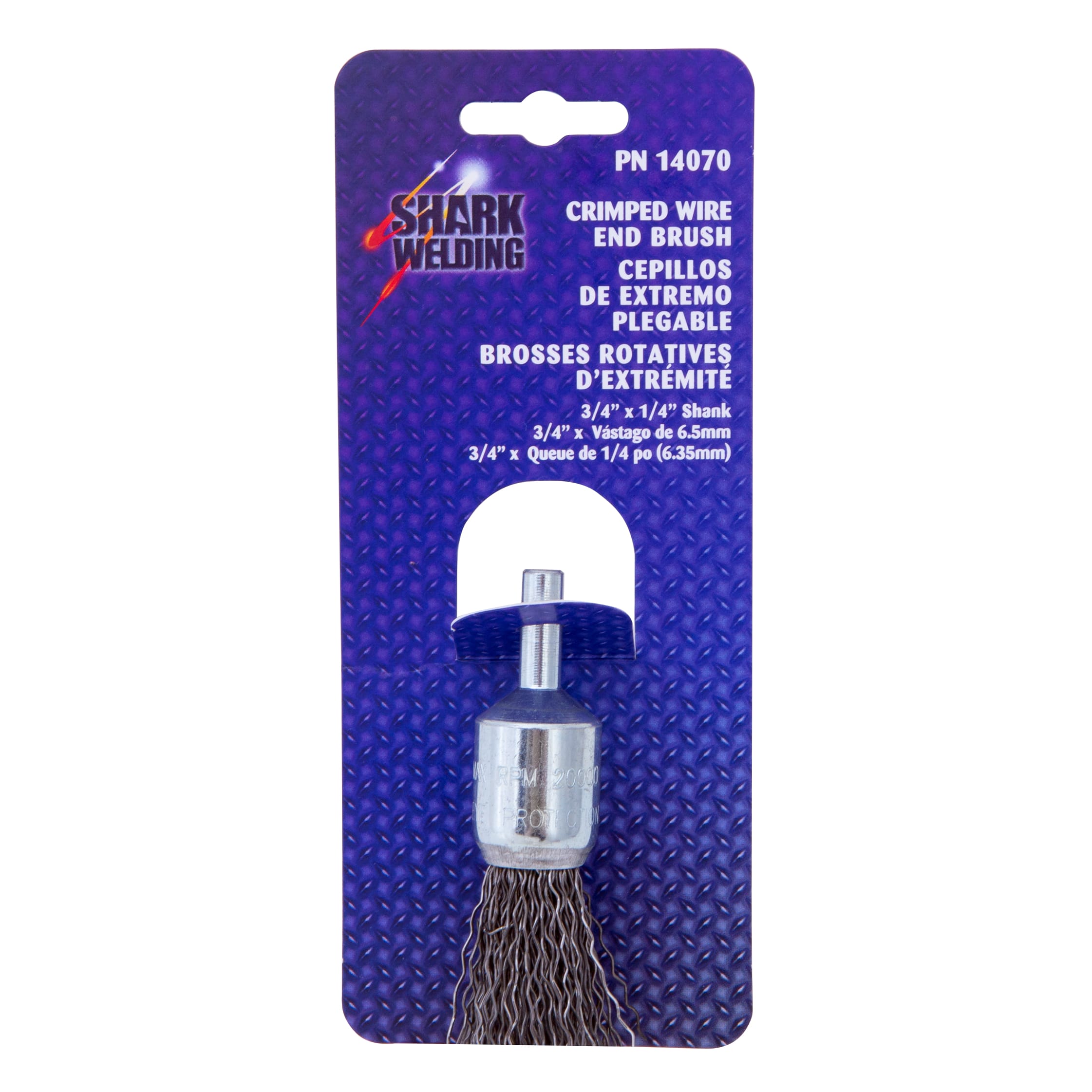Crimped Wire End Brush - 3/4" x 1/4" Shaft .020 wire - Image 4