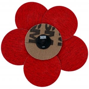 25 PK | 3" Mini Grinding Discs - Red Ceramic - 40 Grit