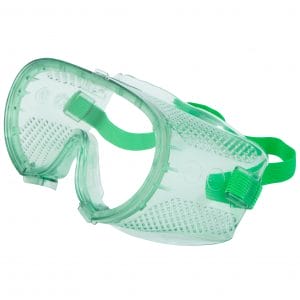 Safety Goggles - Vented Light Green Plastic