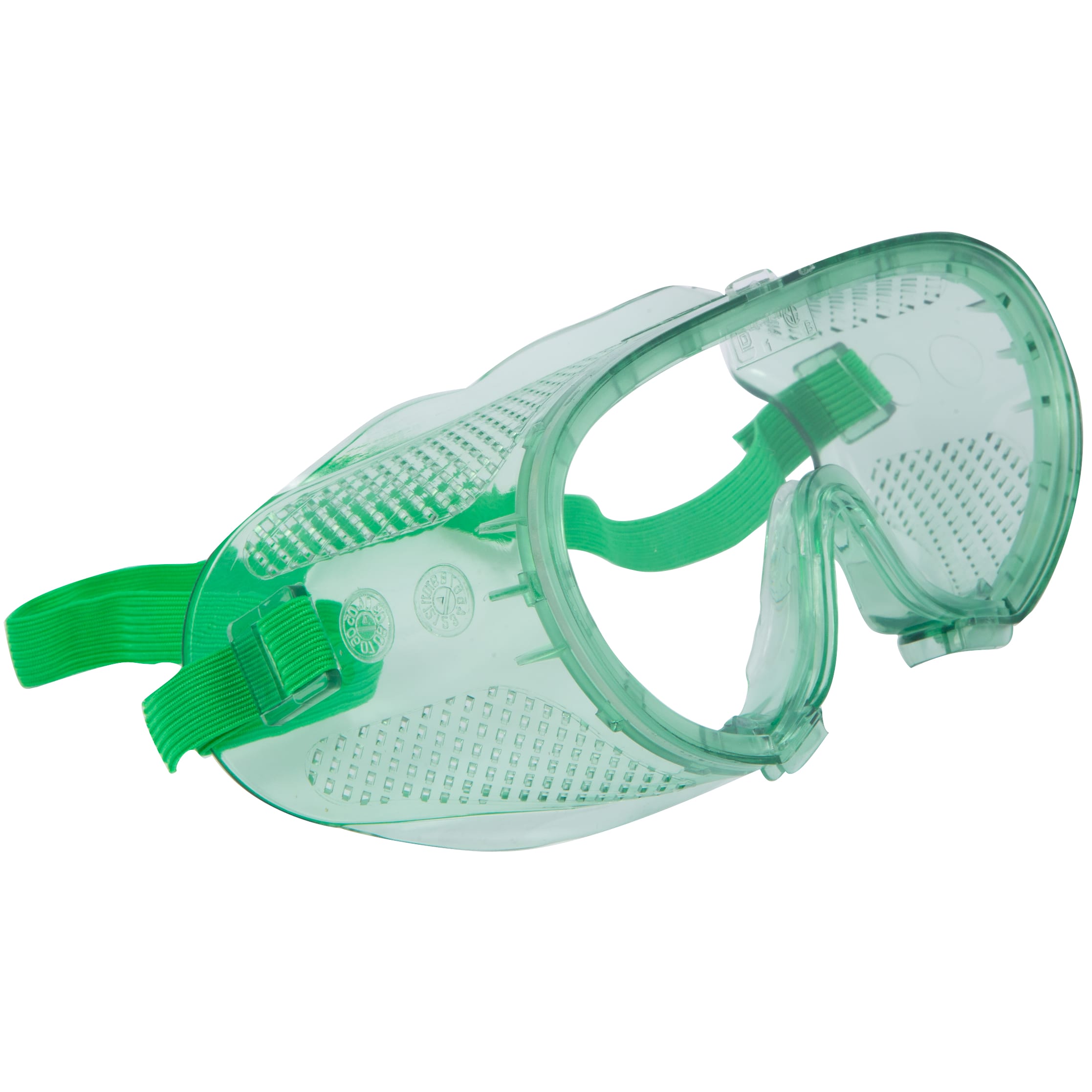 Safety Goggles - Vented Light Green Plastic - Image 3