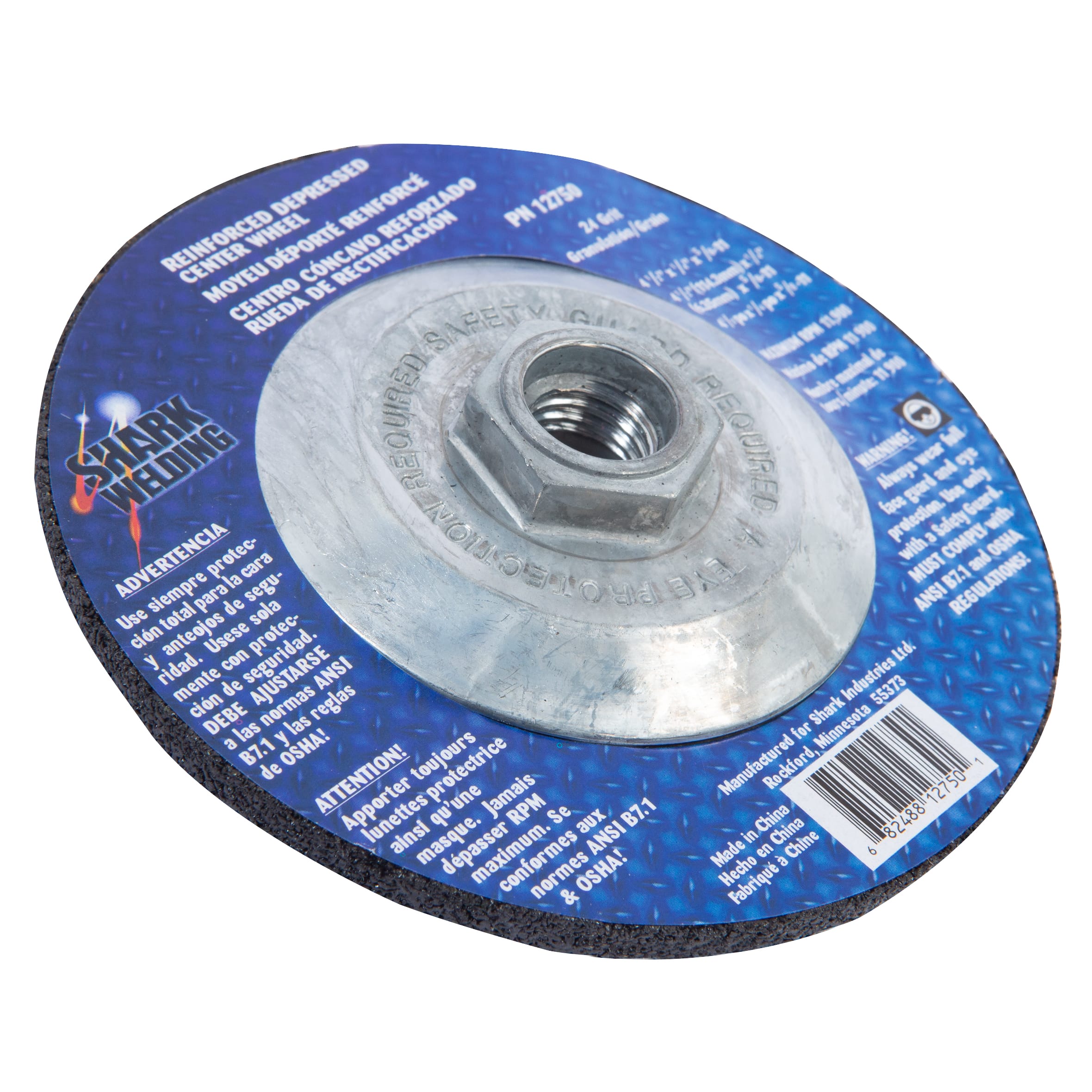1 PK | Type 27 Grinding Wheels, 4-1/2" x 1/4" x 5/8-11, 24 Grit - Image 3
