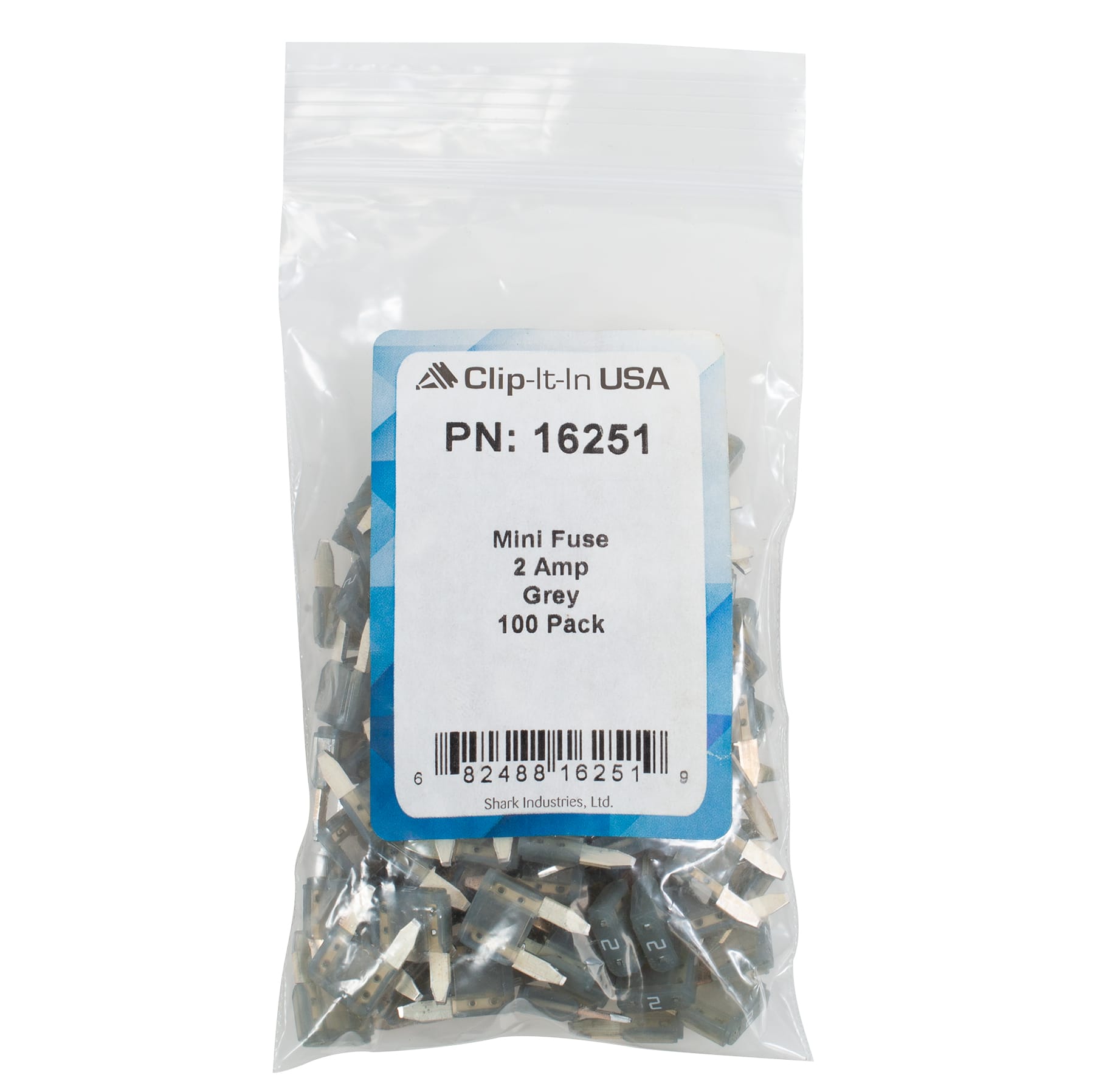 LIMITED STOCK! 100 PK | Mini Fuse 2 Amp - Grey - Image 6