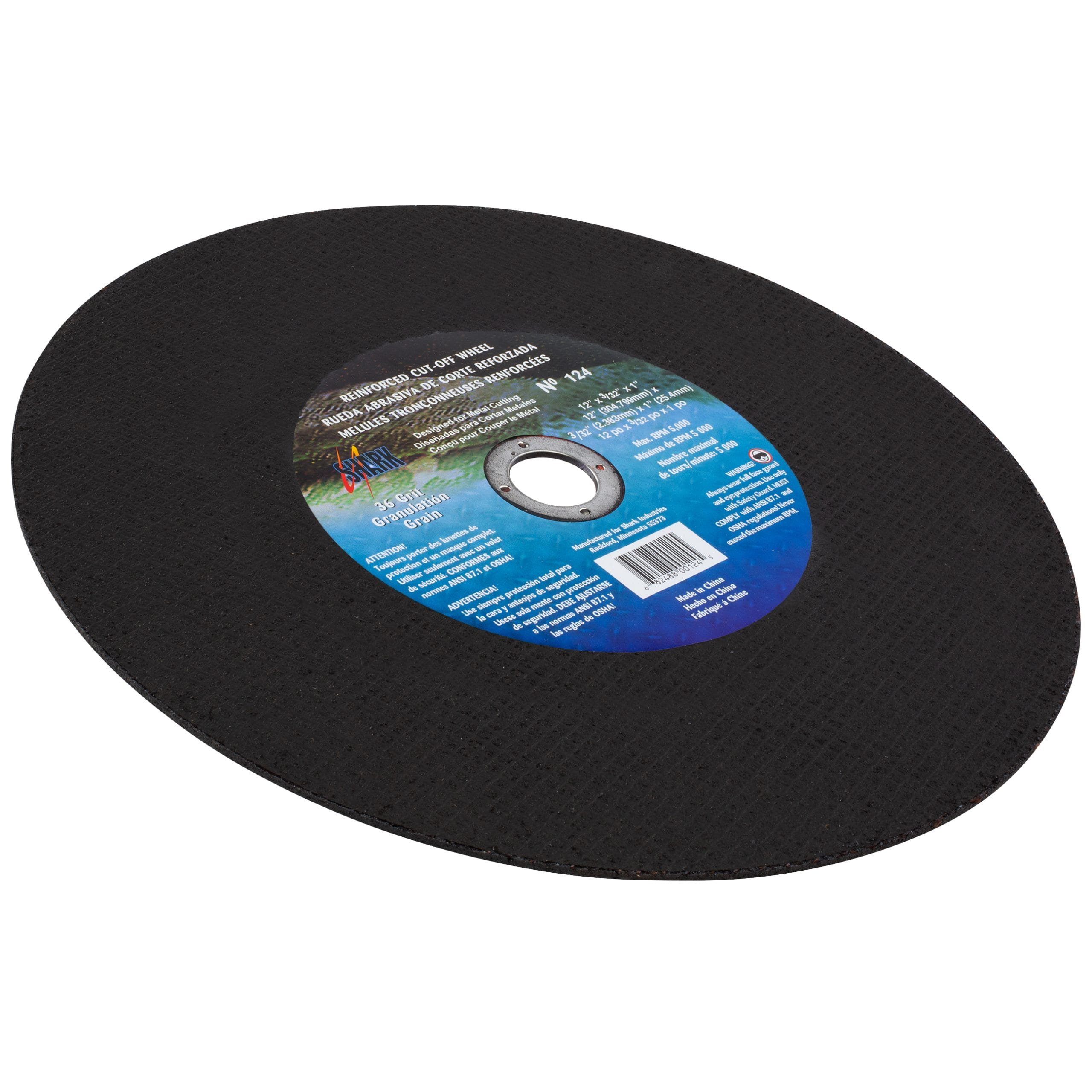 5 PK | Cut-Off Wheel - Aluminum Oxide - Double Reinforced - 14" x 7/64" x 1" - 36 Grit - Image 4
