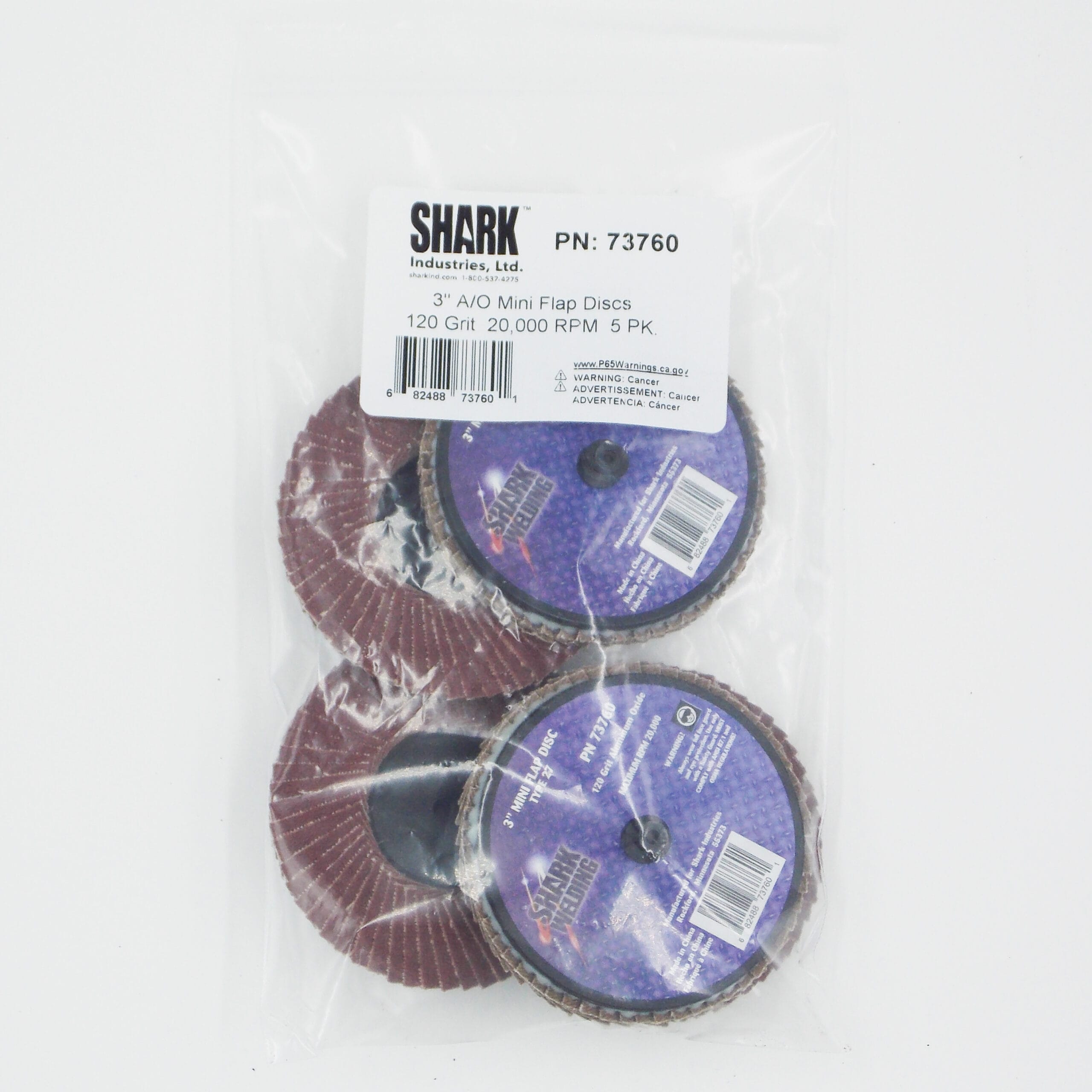 5 PK | Mini Flap Disc - Type 27 - Aluminum Oxide - 3" - 120 Grit - Image 2