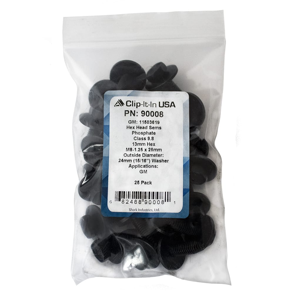 25 PK | M8-1.25 X 25mm Hex Head SEMS 24mm Outside Dia. - Image 4