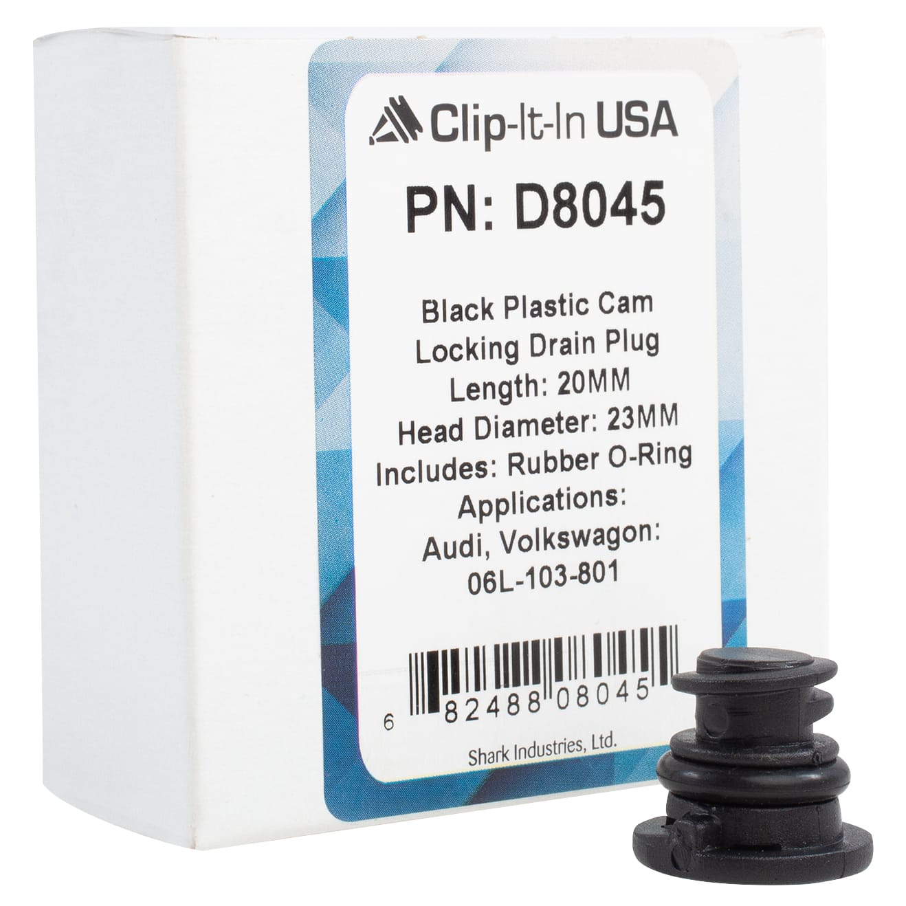 VW, Audi, Porsche Black Nylon Drain Plug (w/Gasket Replacement for 06L-103-801) - Image 7