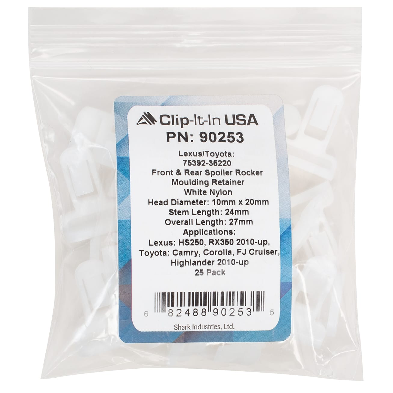 25 PK | Moulding Retainer - Lexus/Toyota 75392-35220 - Image 6