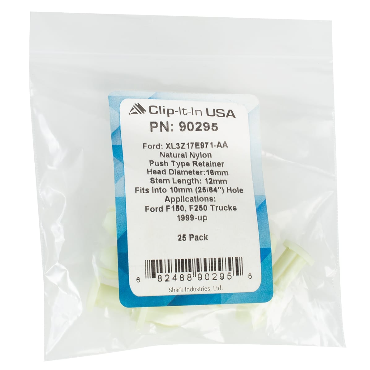25 PK | Push Type Retainer/Bumper - Ford XL3Z-17E971-AA - Image 5