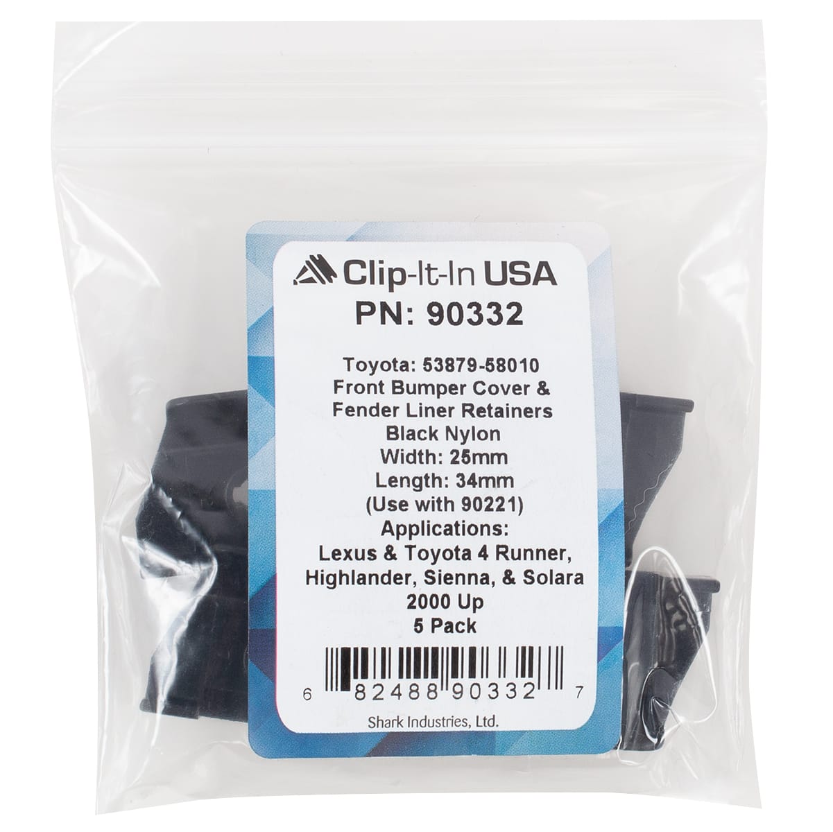 25 PK | Toyota: 53879-58010 Frt Bump.Cov25mm - Image 6