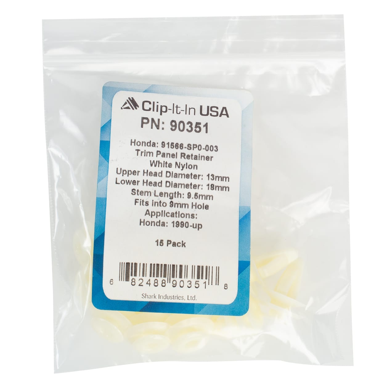 15 PK | Panel Retainer-Trim - Honda 91566-SP0-003 - Image 5