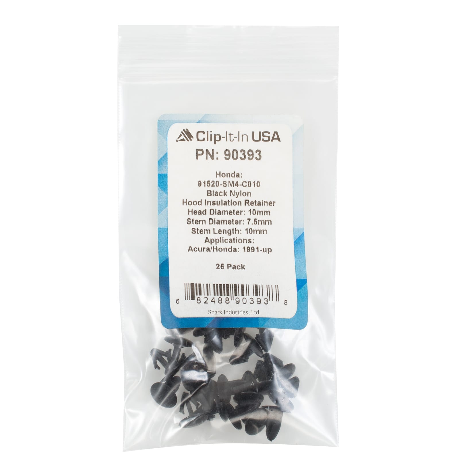 25 PK | Panel Retainer-Hood Insul - Honda 91520-SM4-C010 - Image 5