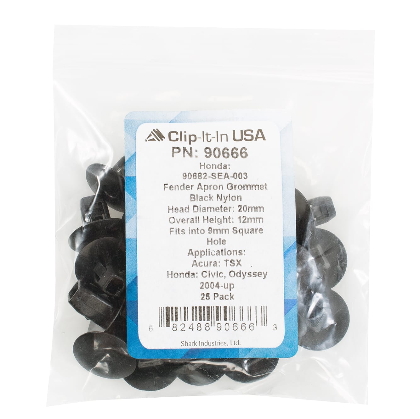 25 PK | Grommet-Fender Apron- Acura/Honda 90682-SEA-003 - Image 5