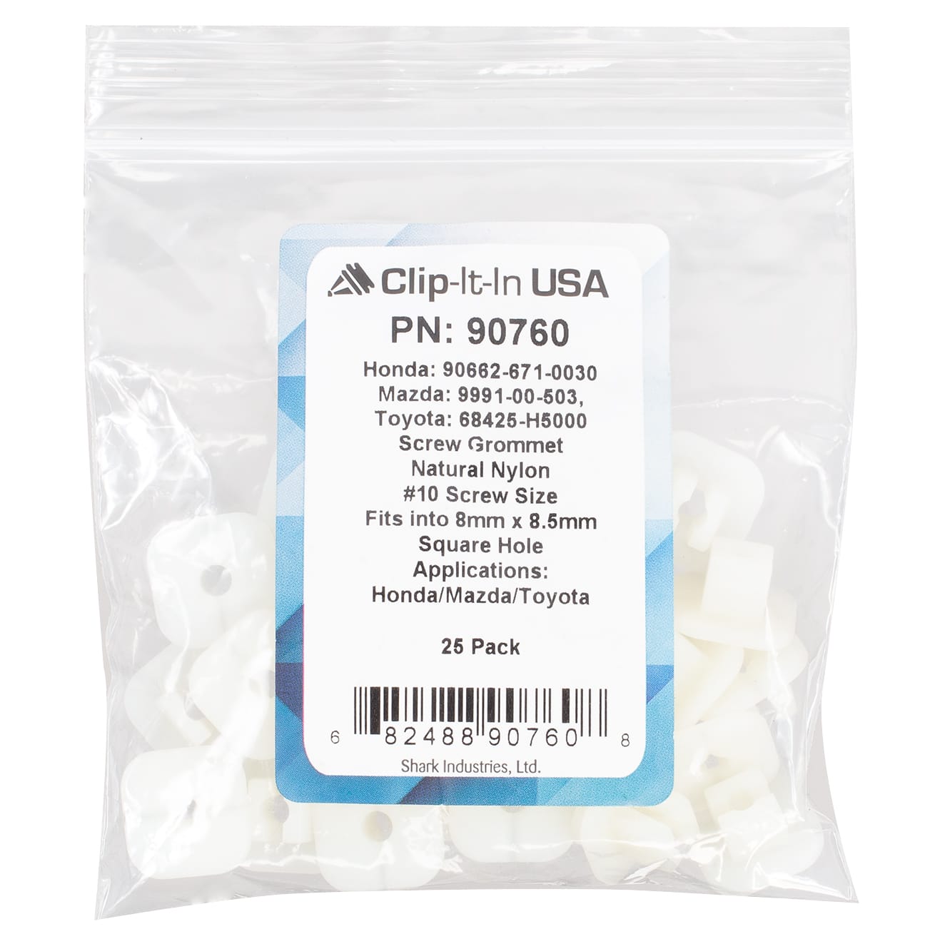25 PK | Grommet-Screw - Honda 90662-671-0030 - Image 6