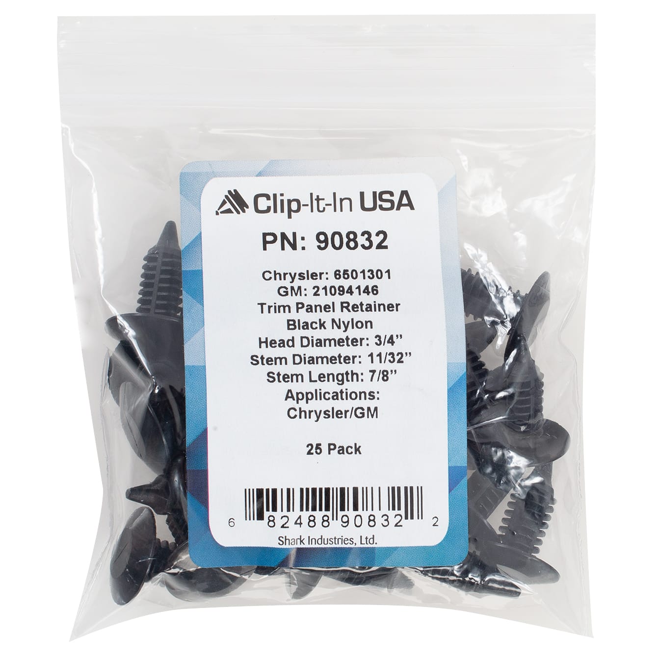 25 PK | Trim Retainer-Panel - Chrysler 6501301, GM 21094146 - Image 5