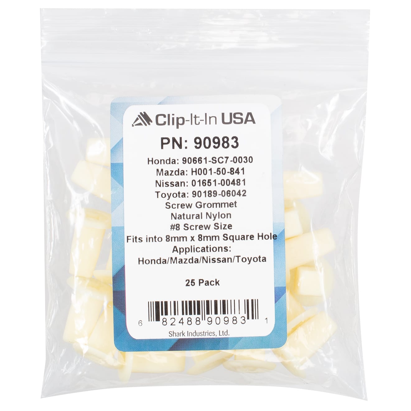 25 PK | Grommet-Screw #8 Screw Size - Honda 90661-SC7-0030 - Image 5