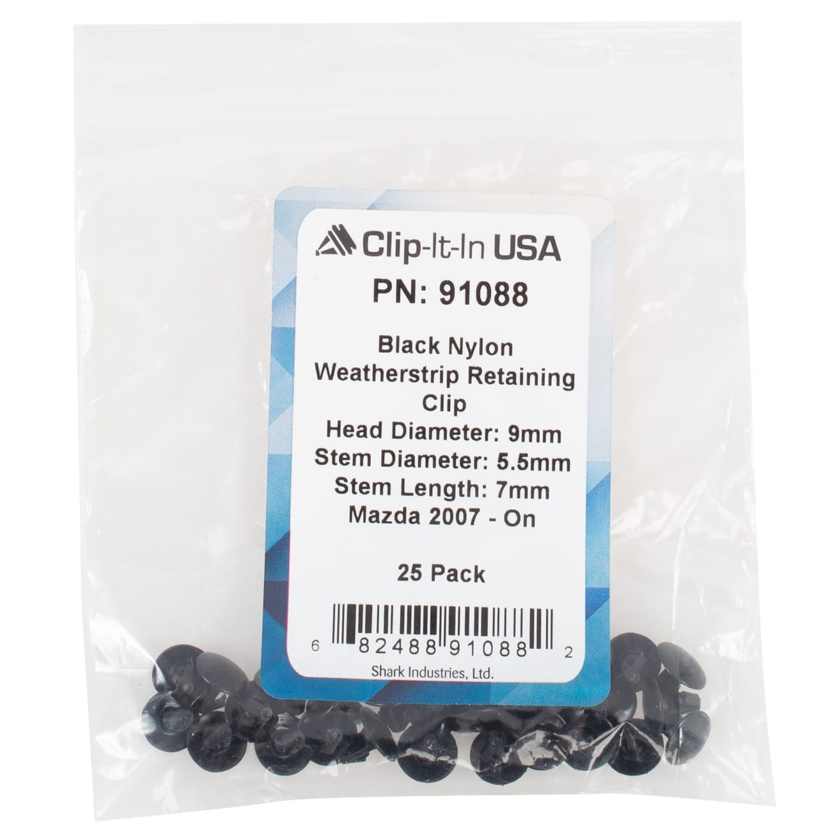 25 PK | Mazda Retainer Black - Image 5
