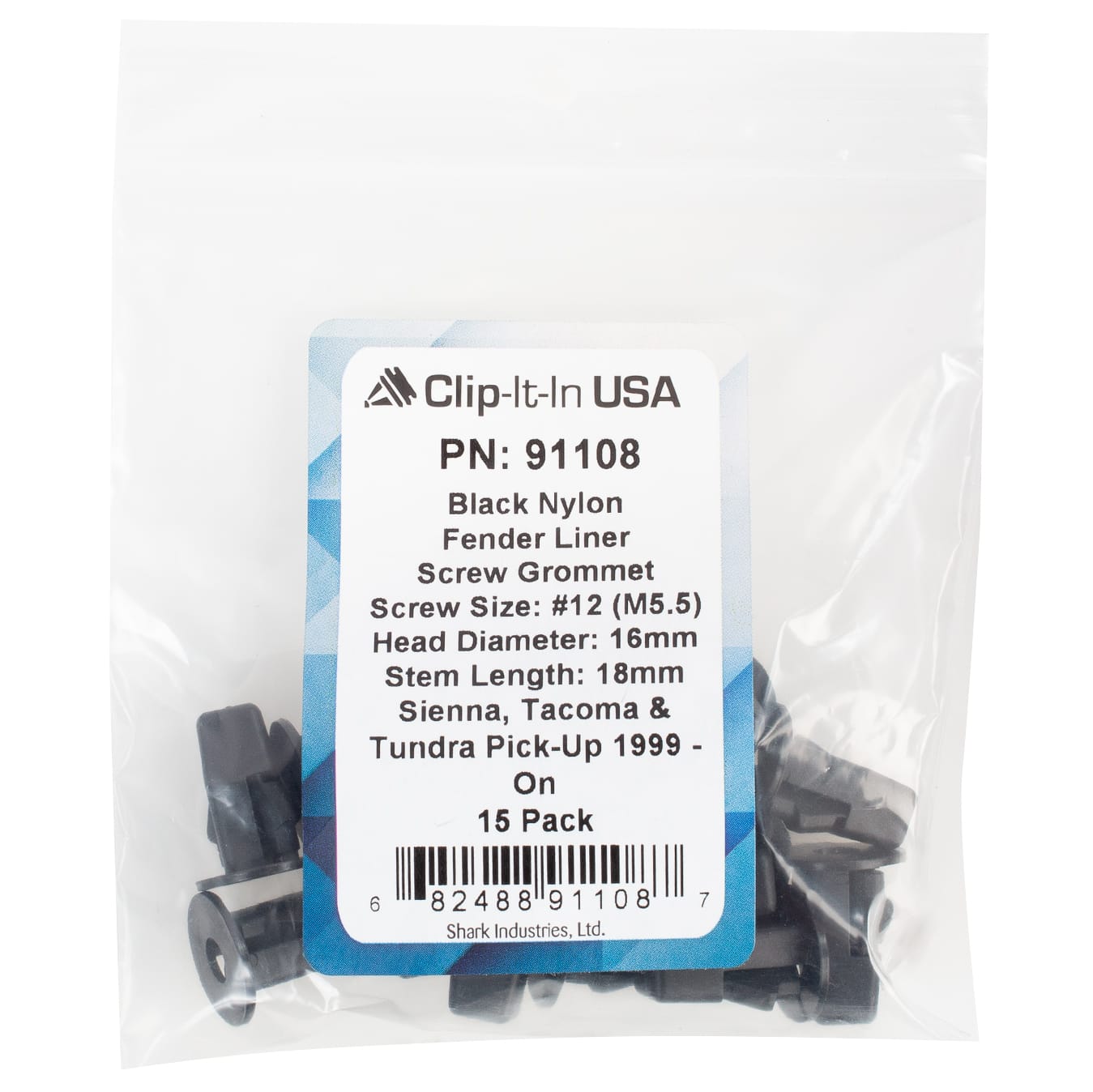 15 PK | Toyota Fender Liner Screw Grommet 16mm Head Dia. - Image 5