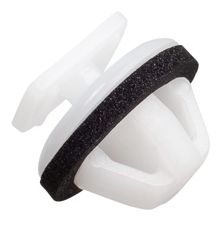 10 PK | Nissan White Nylon Molding Clip w/ Sealer - Image 2
