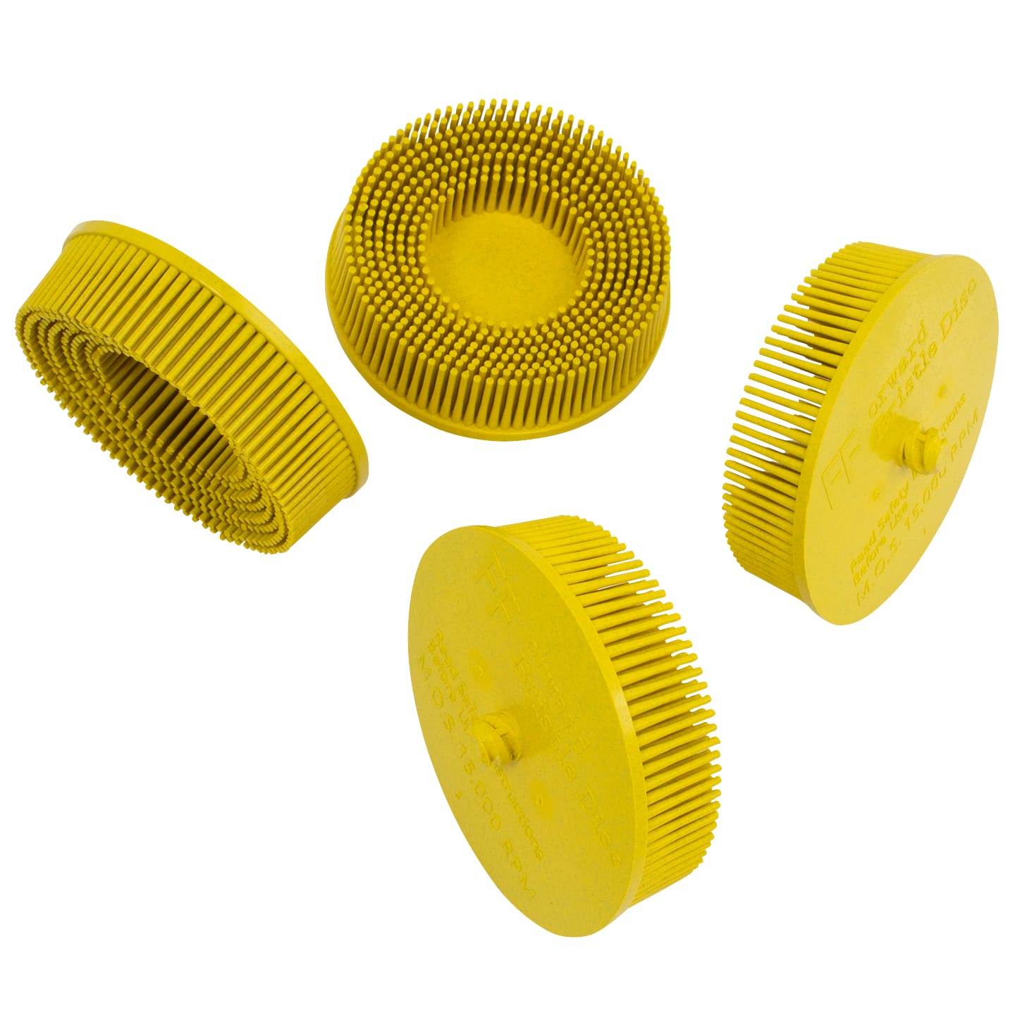 10 Pk | 3 in. Dia. Yellow Shark Finger Discs™ - 80 Grit - Image 7