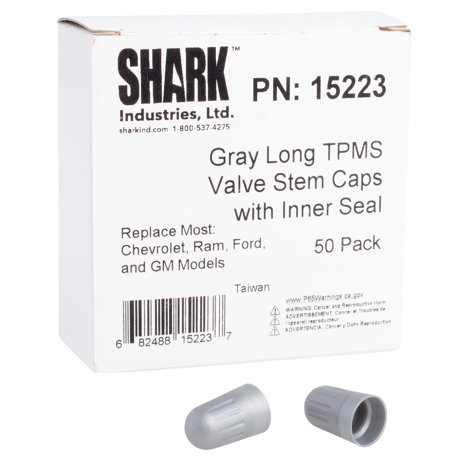 50 PK | Gray Long TPMS Valve Stem Caps with Inner Seal - Image 7