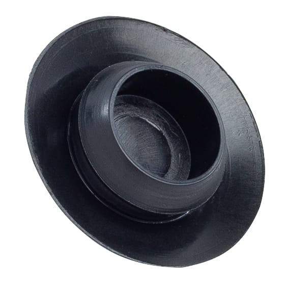 100 PK | Flush Sheet Metal Plug Plastic - Black, Hole: 1/2", Head Dia: 7/8" - Image 2