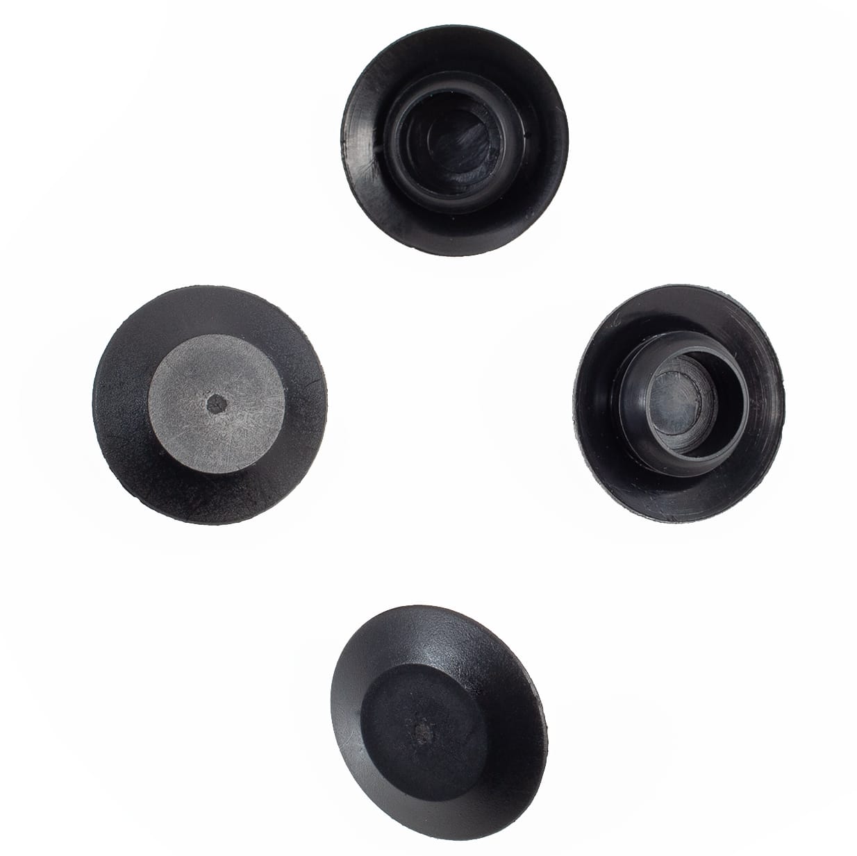100 PK | Flush Sheet Metal Plug Plastic - Black, Hole: 1/2", Head Dia: 7/8" - Image 3