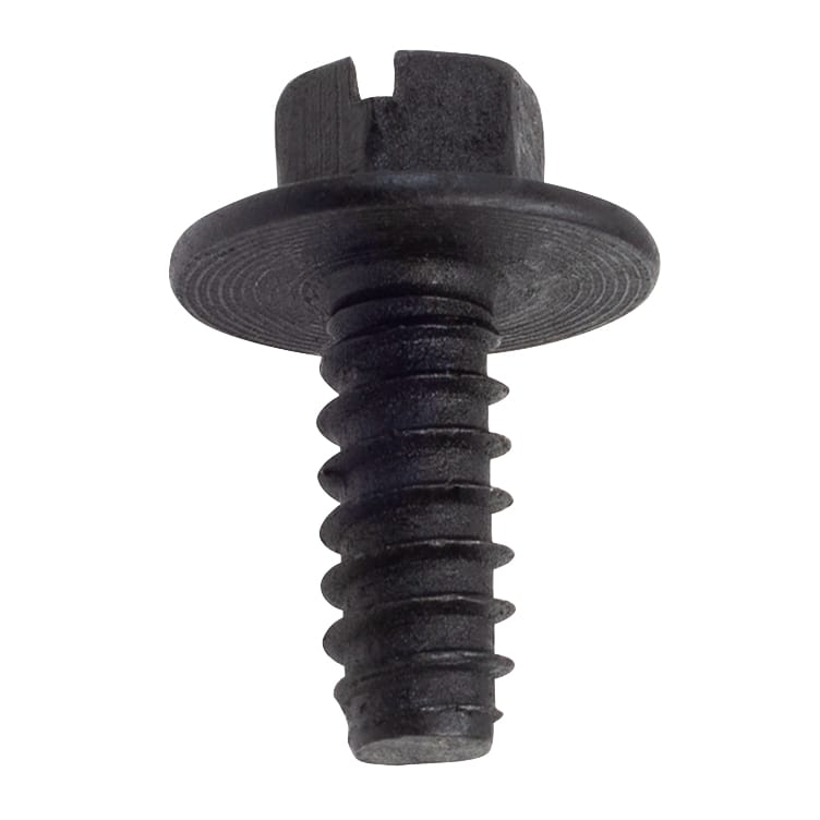 50 PK | Slotted Hex Washer Head License Plate Screw #14 X 5/8 in. Black - Image 2