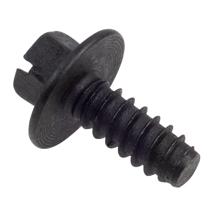 50 PK | Slotted Hex Washer Head License Plate Screw #14 X 5/8 in. Black - Image 3