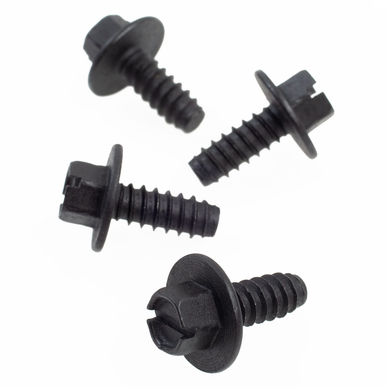 50 PK | Slotted Hex Washer Head License Plate Screw #14 X 5/8 in. Black - Image 6