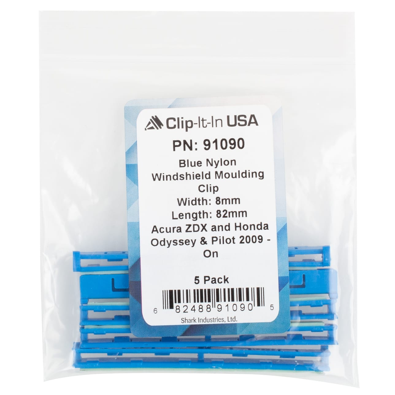 5 PK | Honda Windshield Moulding Clip With Adhesive - Image 7