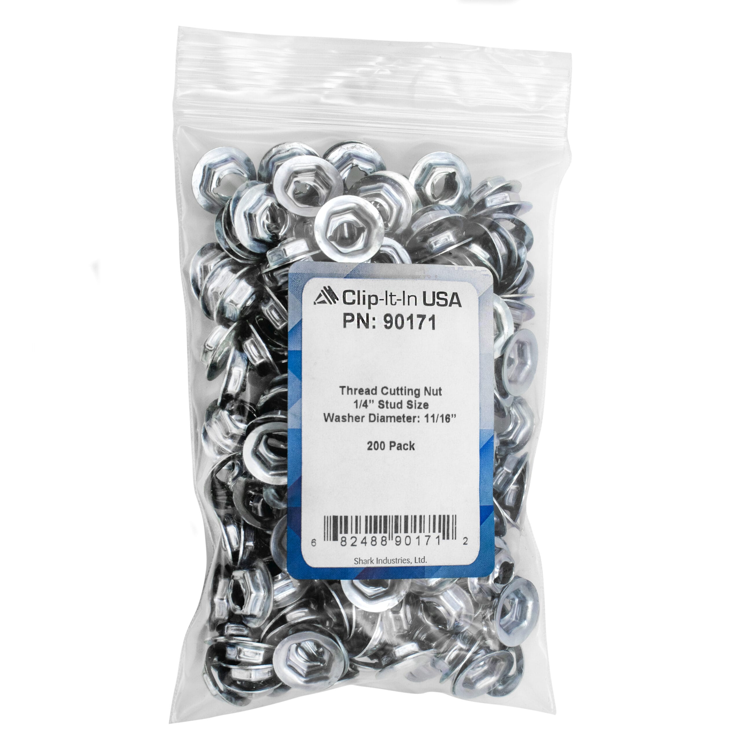 200 PK | Thread Cutting Nut - 1/4 in. Stud, 11/16 in. Washer Diameter - Image 3