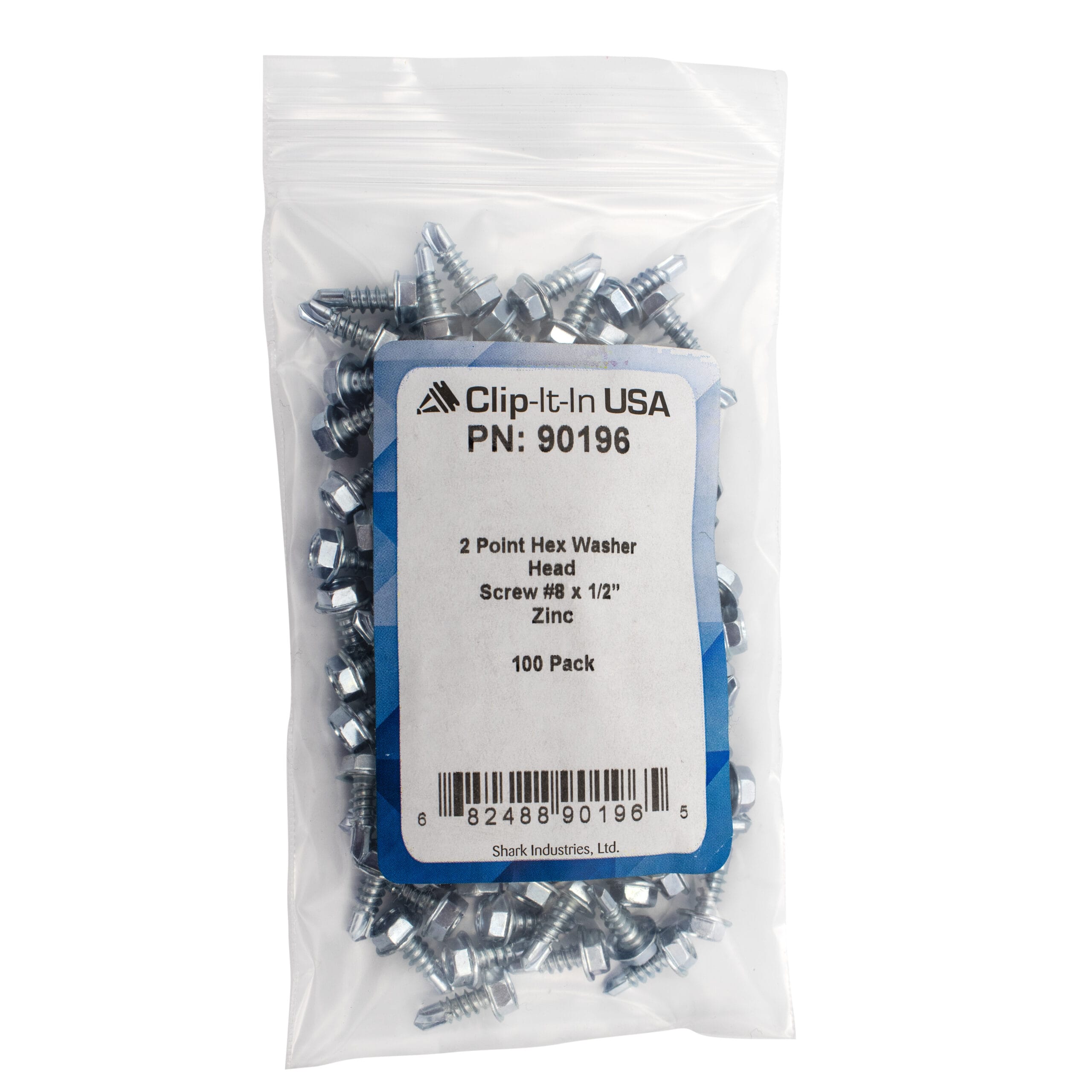 100 PK | #8 x 1/2'' Hex Washer Head TEKS Screw - Zinc - Image 4