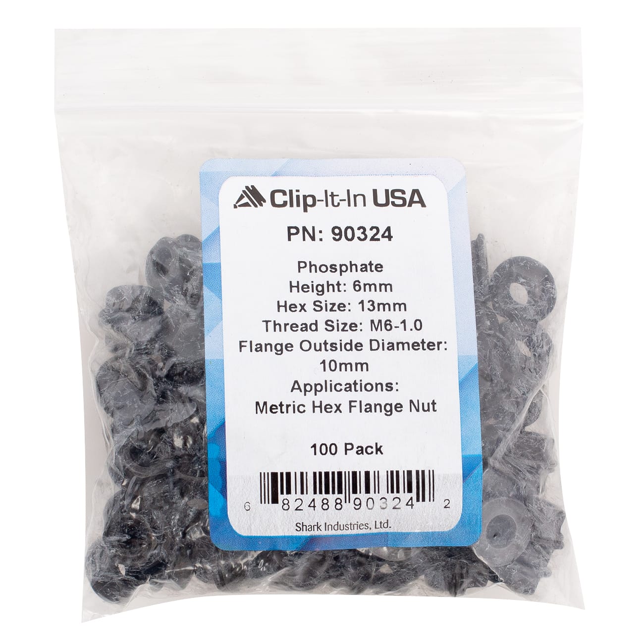 100 PK | Nuts/Metric-Hex 13mm, Thread: M6-1.0 - GM 11503745 - Image 6