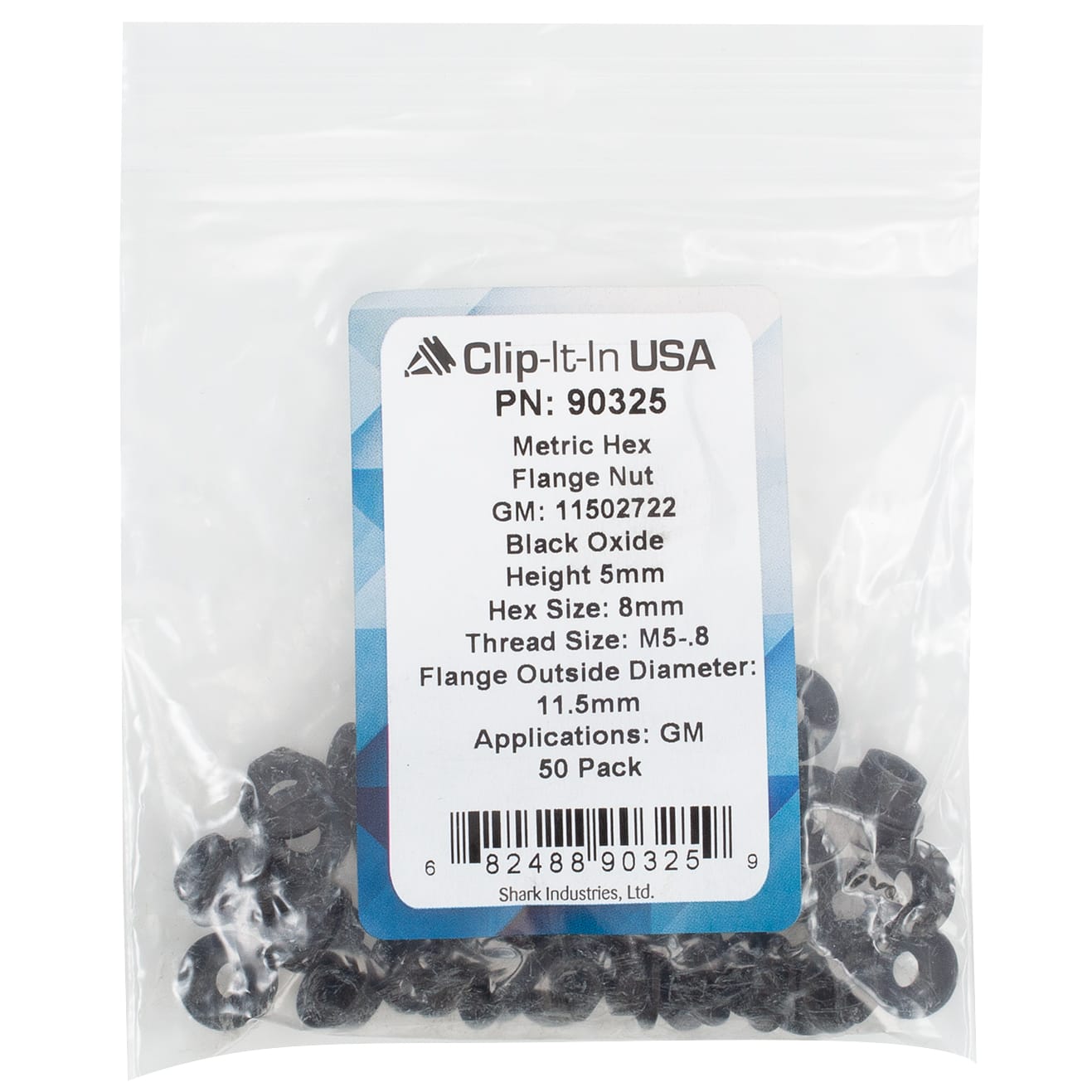 50 PK | Nuts/Metric Hex Flange - Hex 8mm, Thread: M5-.8 - Image 6