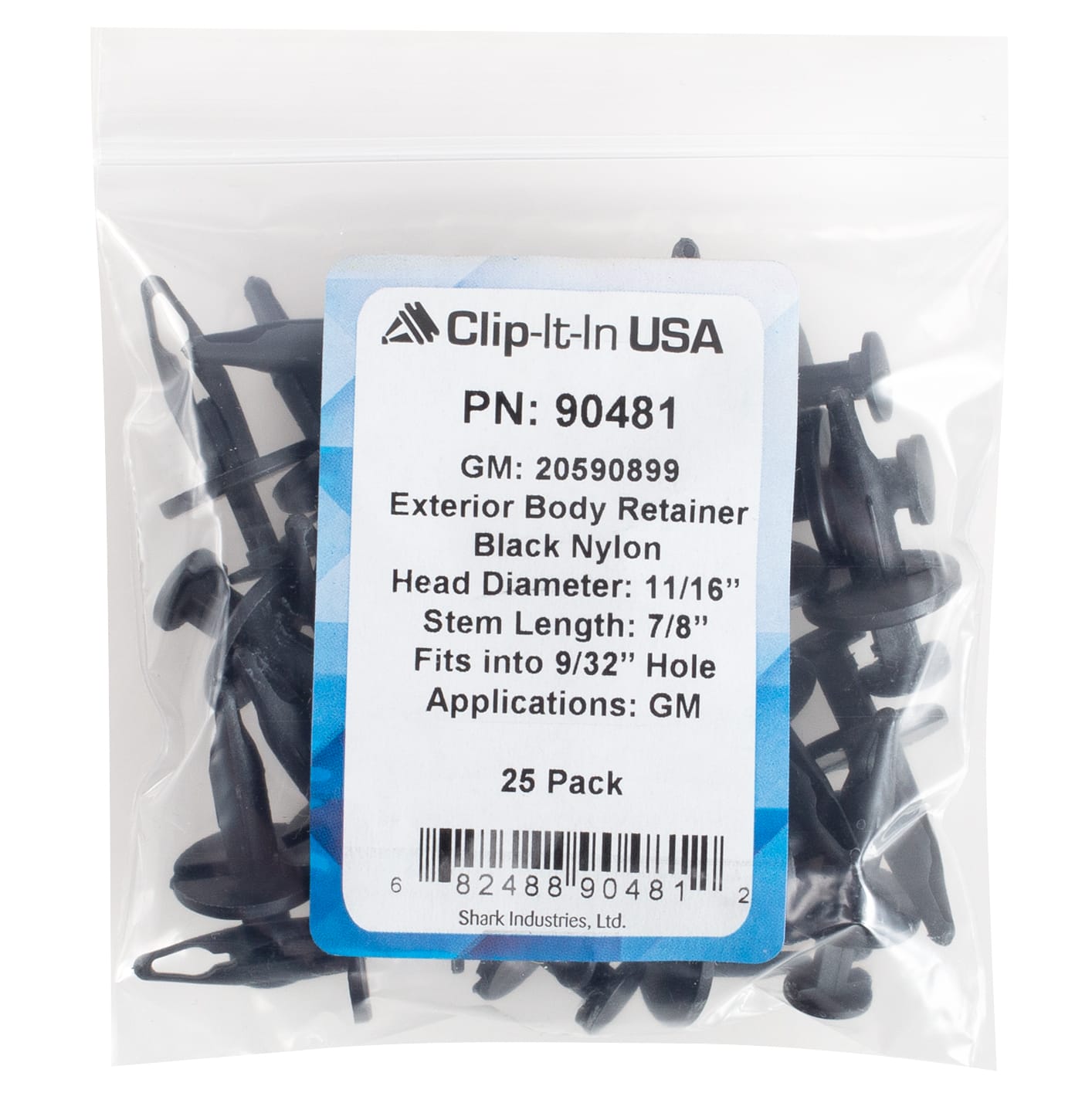 25 PK | Push Type Retainer/Exterior - GM 20590899 - Image 5