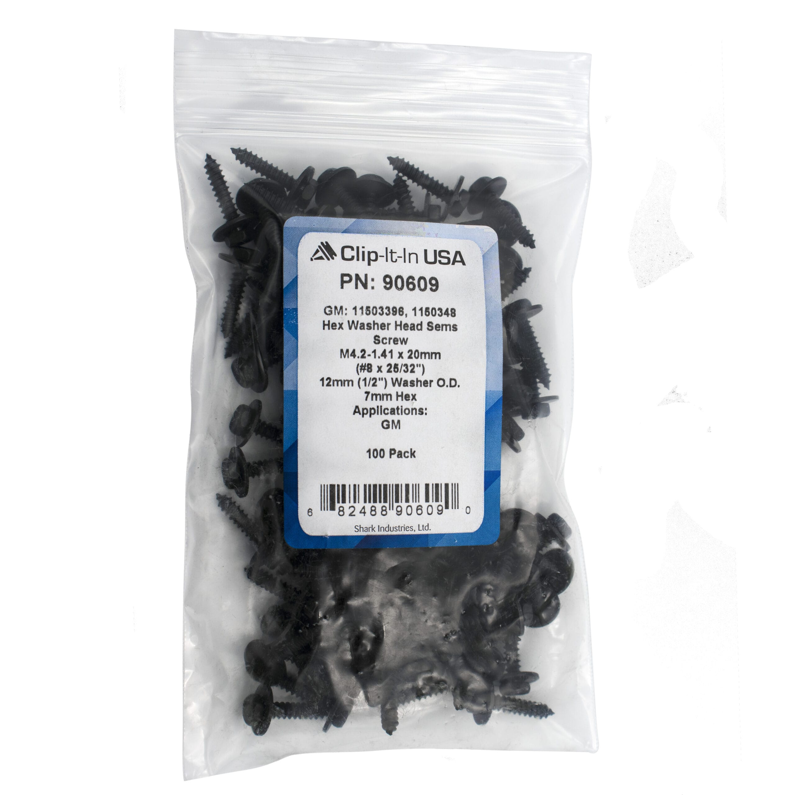 100 PK | M4.2-1.41 X 20 mm Hex Head SEMS Tapping Screw - Image 4