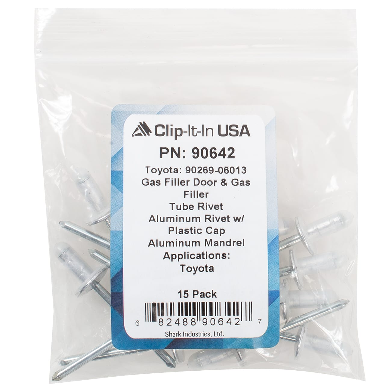 15 PK | Rivet-Alum w/Plas Cap - Lexus/Toyota 90269-06013 - Image 5